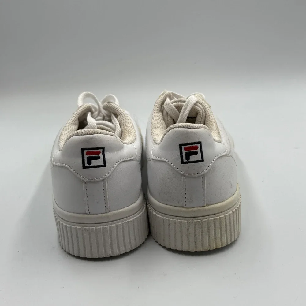 Fila Womens White Platform Sneakers Shoes Lace Up Casual Comfort 8 Chunky Retro - Picture 6 of 9